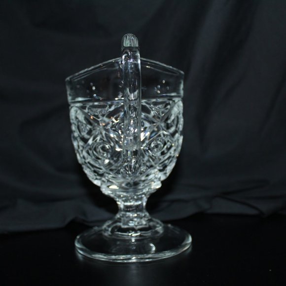 Diamond thumb print footed glass pitcher - Picture 7 of 7